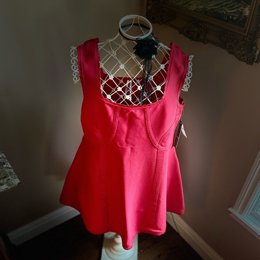 Anthropologie Red Sleeveless dresses size X-Large